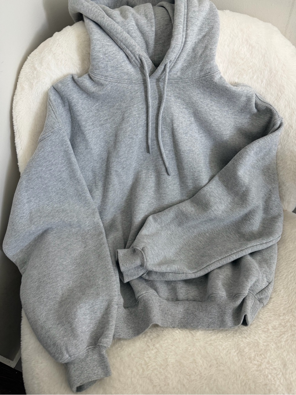 Aritzia Cozy Sweatfleece Mega Hoodie - Heather Chrome - Picture 4 of 5